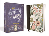 NIV, Beautiful Word Bible, Updated Edition, Peel/Stick Bible Tabs, Cloth over Board, Floral, Red Letter, Comfort Print: 600+ Full-Color Illustrated Verses