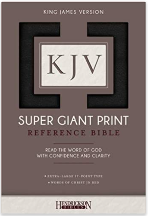 KJV Super Giant Print Bible, Black, Flexisoft