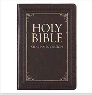 KJV Holy Bible, Thinline Large Print, Dark Brown Faux Leather w/Thumb Index and Ribbon Marker, Red Letter, King James Version