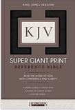 KJV Super Giant Print Bible, Black, Thumb Indexed Leather Bound – Large Print